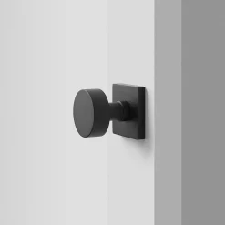 Schoolhouse Berlin Door Set with Cylinder Knob - Flat Black Best