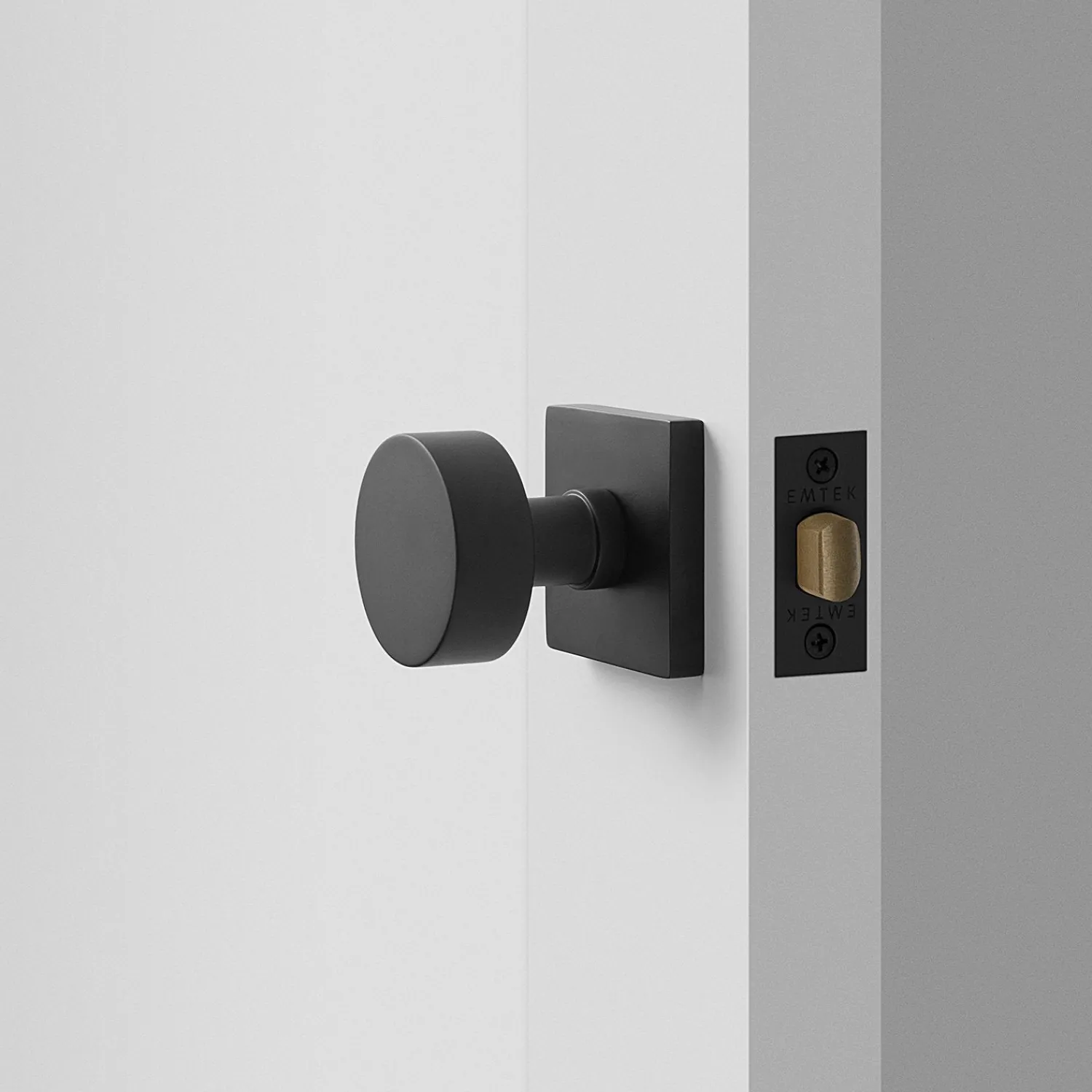 Schoolhouse Berlin Door Set with Cylinder Knob - Flat Black Best