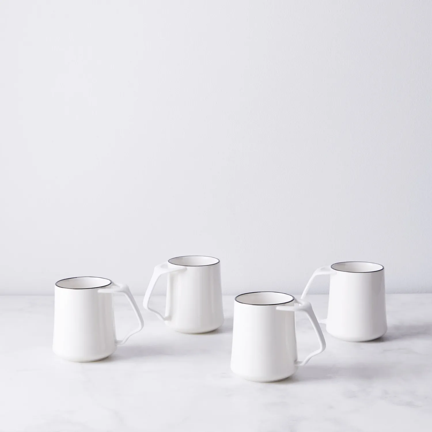 Schoolhouse Dansk Kant Porcelain Mugs, Set of 4 New