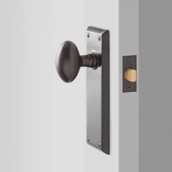 Schoolhouse Freeport Large Door Set with Egg Knob - Oil Rubbed Bronze Outlet