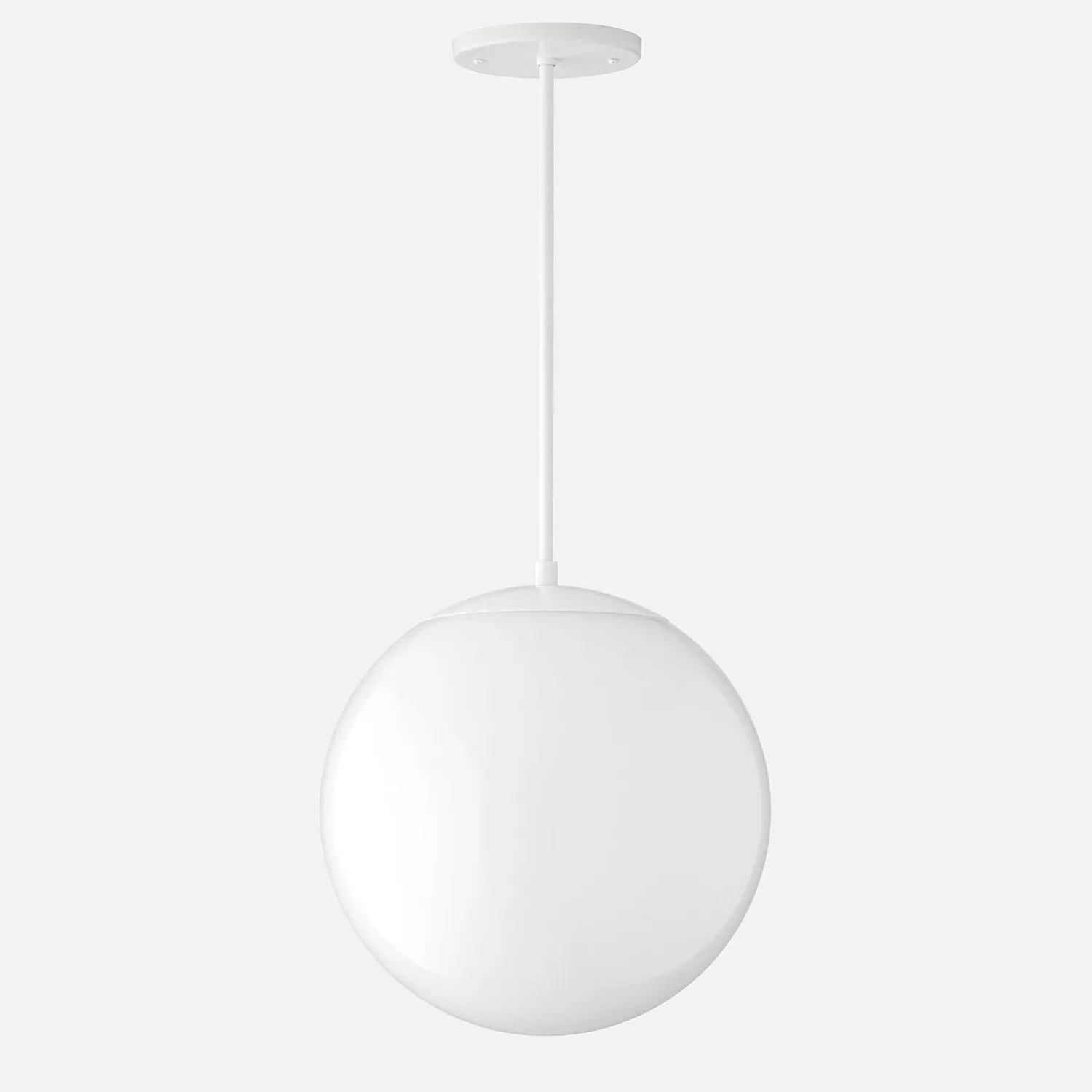 Schoolhouse Luna Rod Pendant with 12" Opal Shade Best