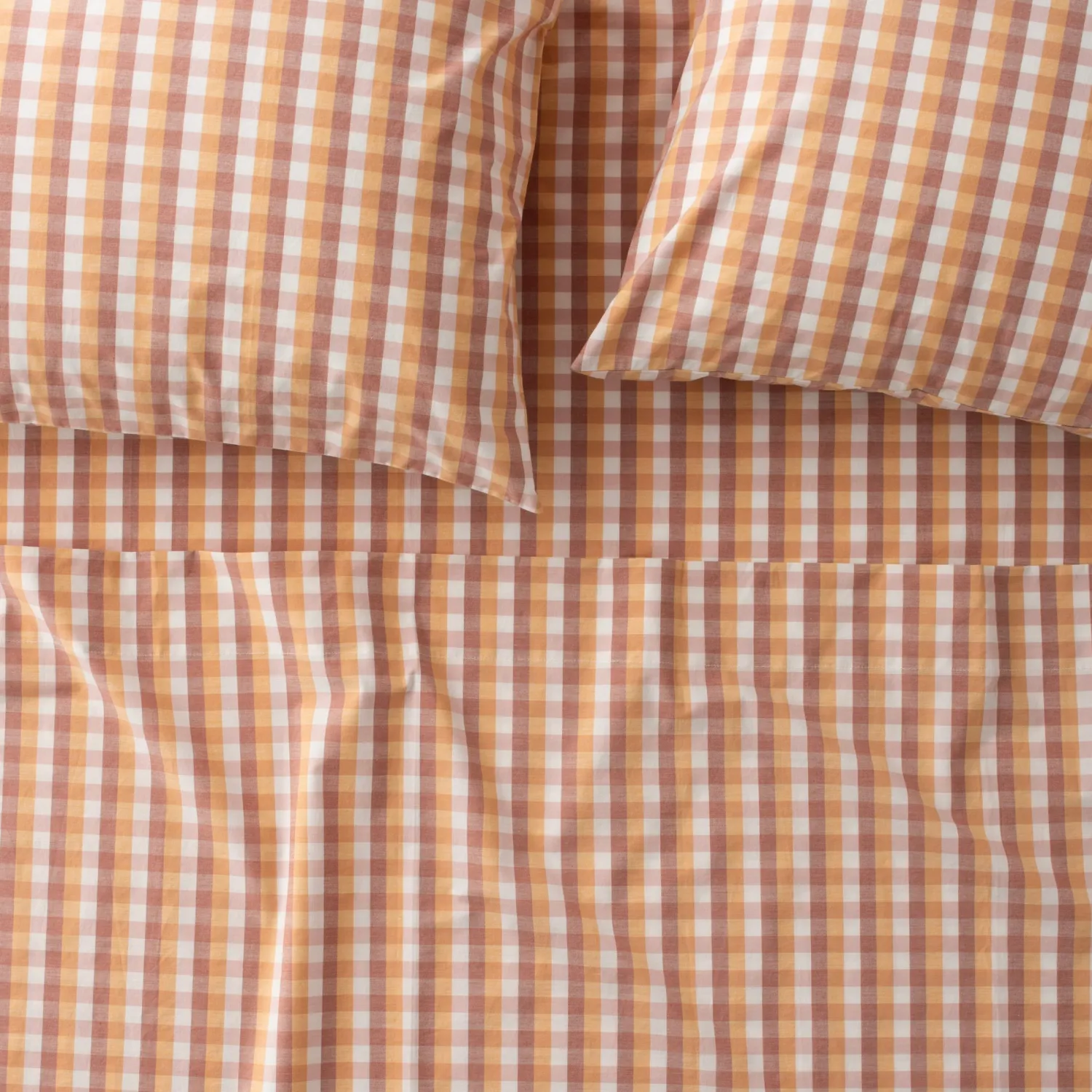 Schoolhouse Presidio Plaid Percale Sheet Set Tawny Outlet