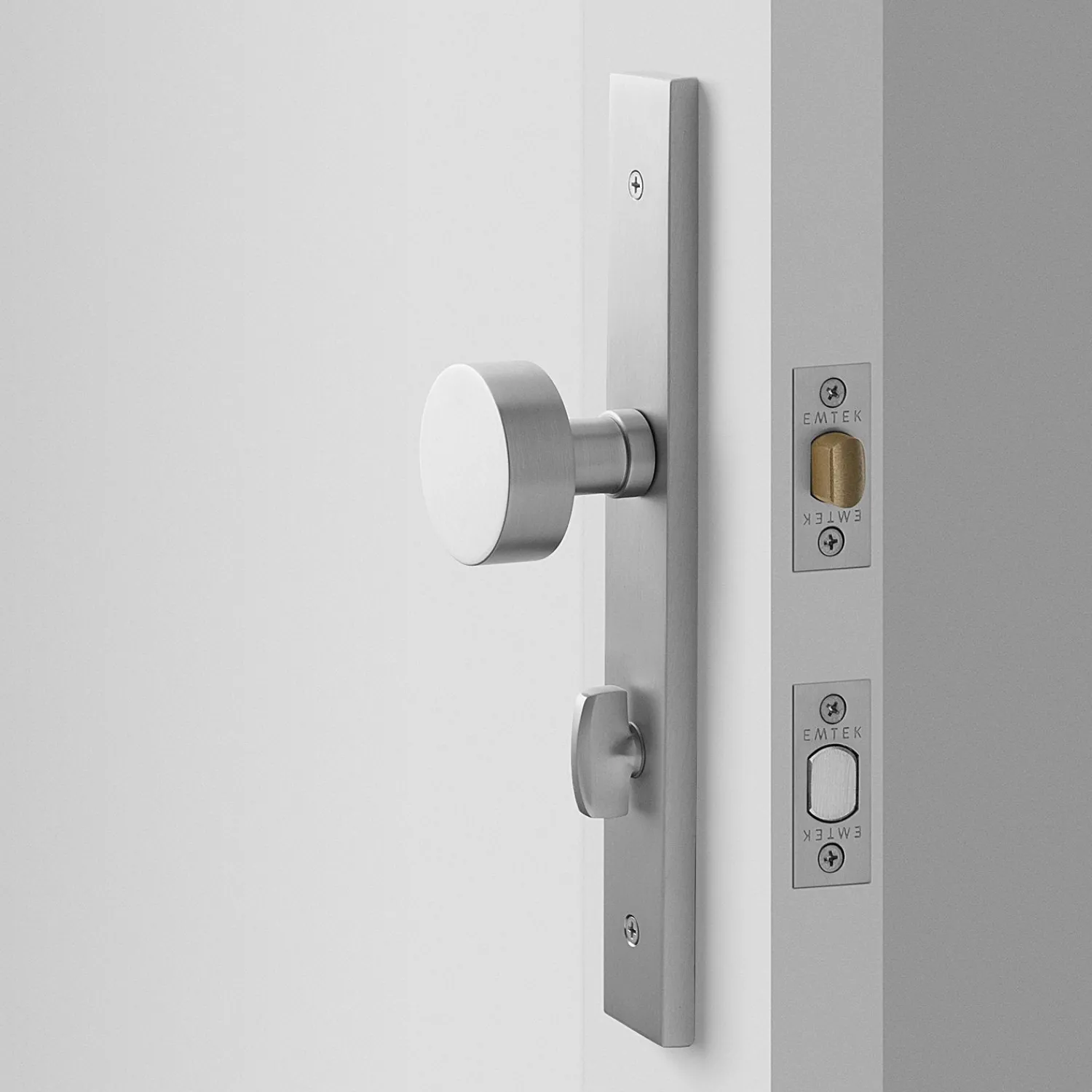 Schoolhouse Rome Tall Door Set with Cylinder Knob - Satin Nickel Outlet