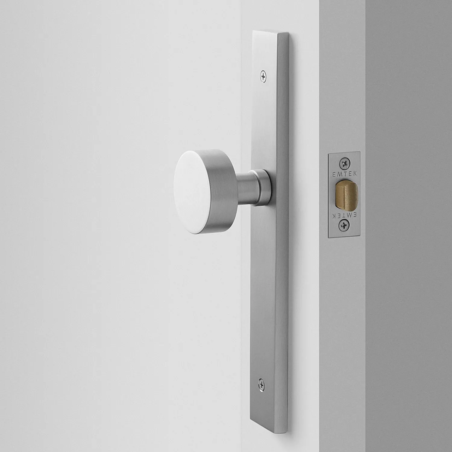 Schoolhouse Rome Tall Door Set with Cylinder Knob - Satin Nickel Outlet