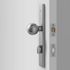 Schoolhouse Rome Tall Door Set with Globe Knob - Satin Nickel New