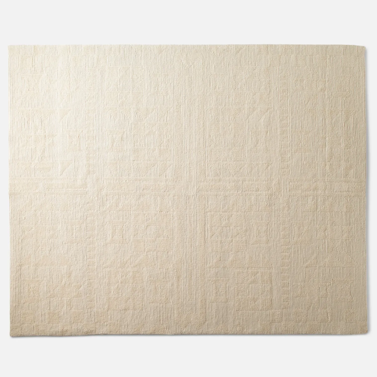 Schoolhouse x Rachel Murray Compass Star Textured Wool Rug Clearance