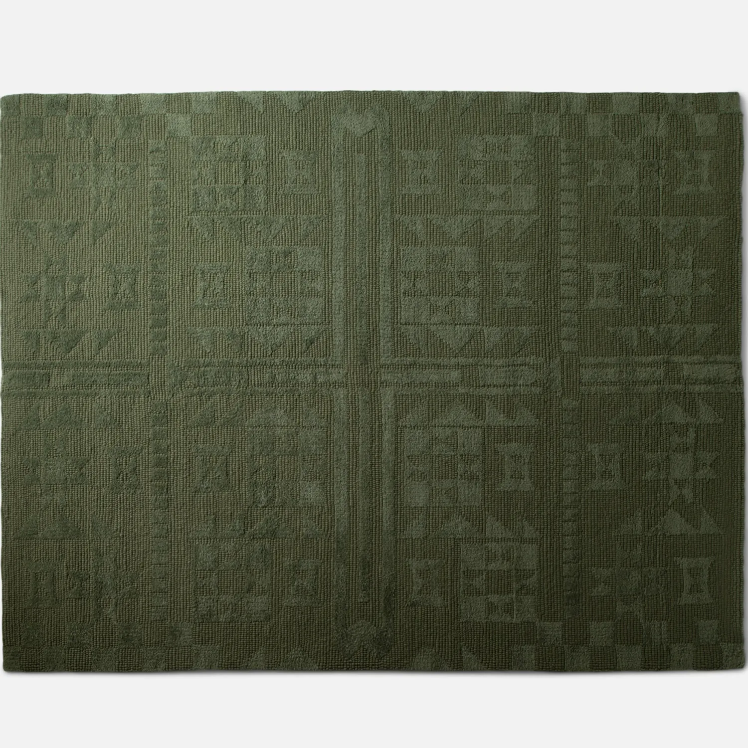 Schoolhouse x Rachel Murray Compass Star Textured Wool Rug Clearance