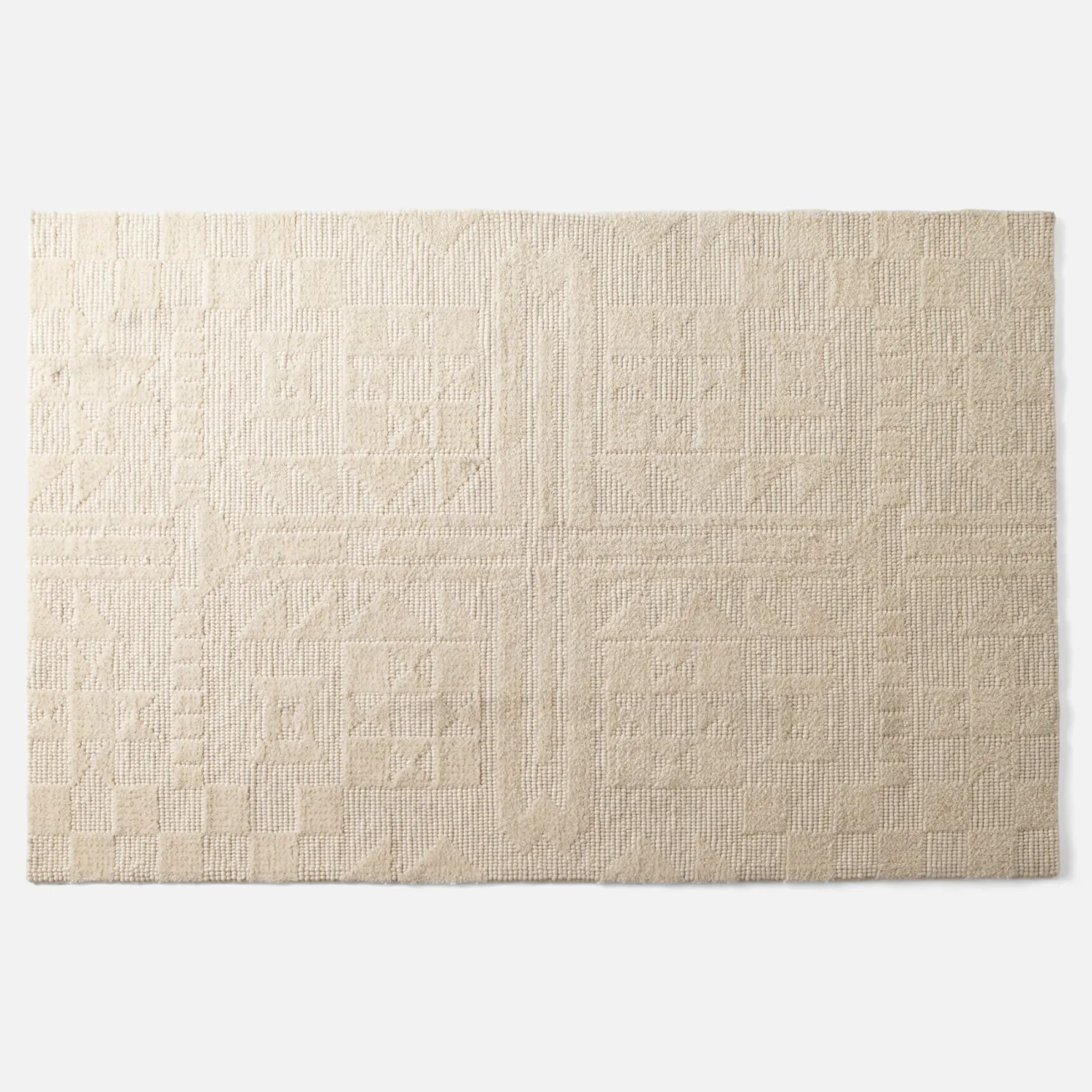 Schoolhouse x Rachel Murray Compass Star Textured Wool Rug Clearance