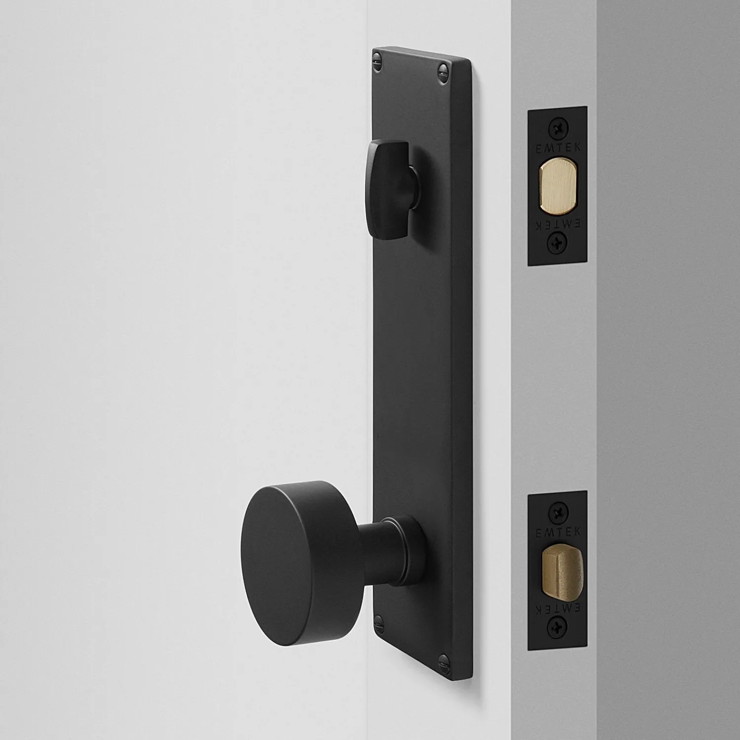 Schoolhouse Tate Door Set with Cylinder Knob - Flat Black Online