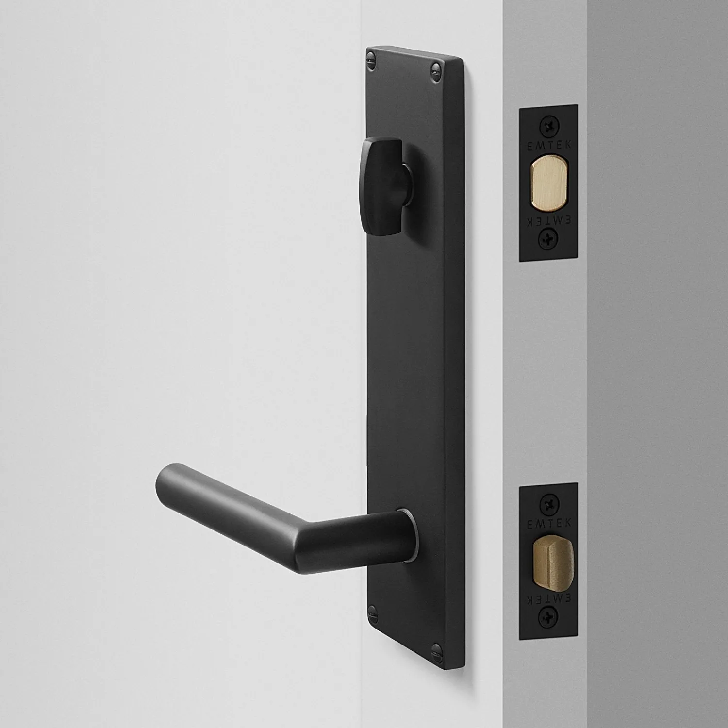Schoolhouse Tate Door Set with Otto Lever - Flat Black Discount